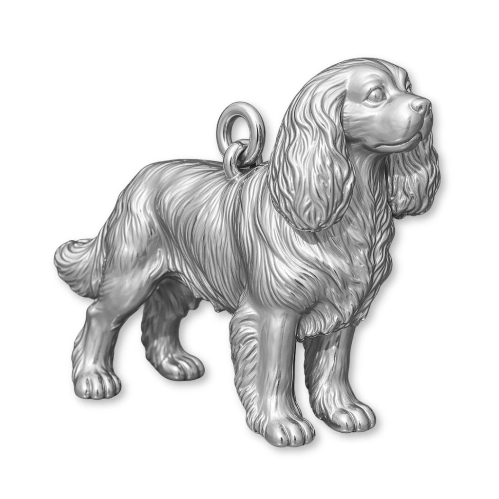 950 Platinum - Cavalier King Charles Spaniel Dog Charm