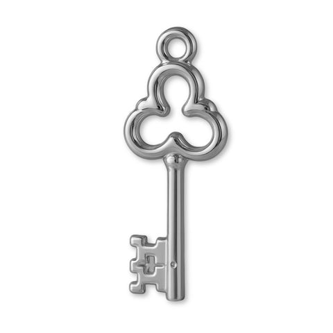 950 Platinum - Clover Castle Key Charm