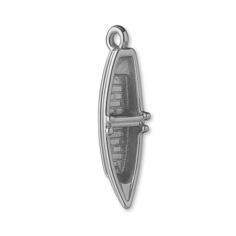 950 Platinum - River Canoe Charm