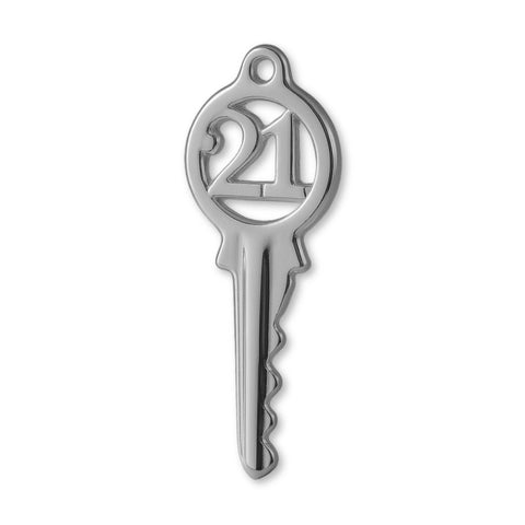 950 Platinum - Classic 21 House Key Charm