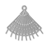 950 Platinum - Handheld Lace Fan Charm