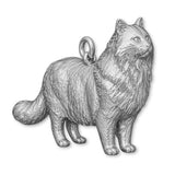 950 Platinum - Siberian Cat Charm
