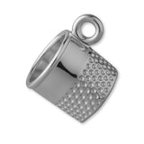 950 Platinum - Dimpled Thimble Charm
