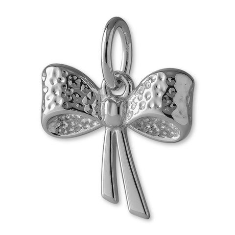 950 Platinum - Open Ribbon Bow Charm