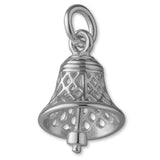 950 Platinum - Openwork Filigree Bell Charm