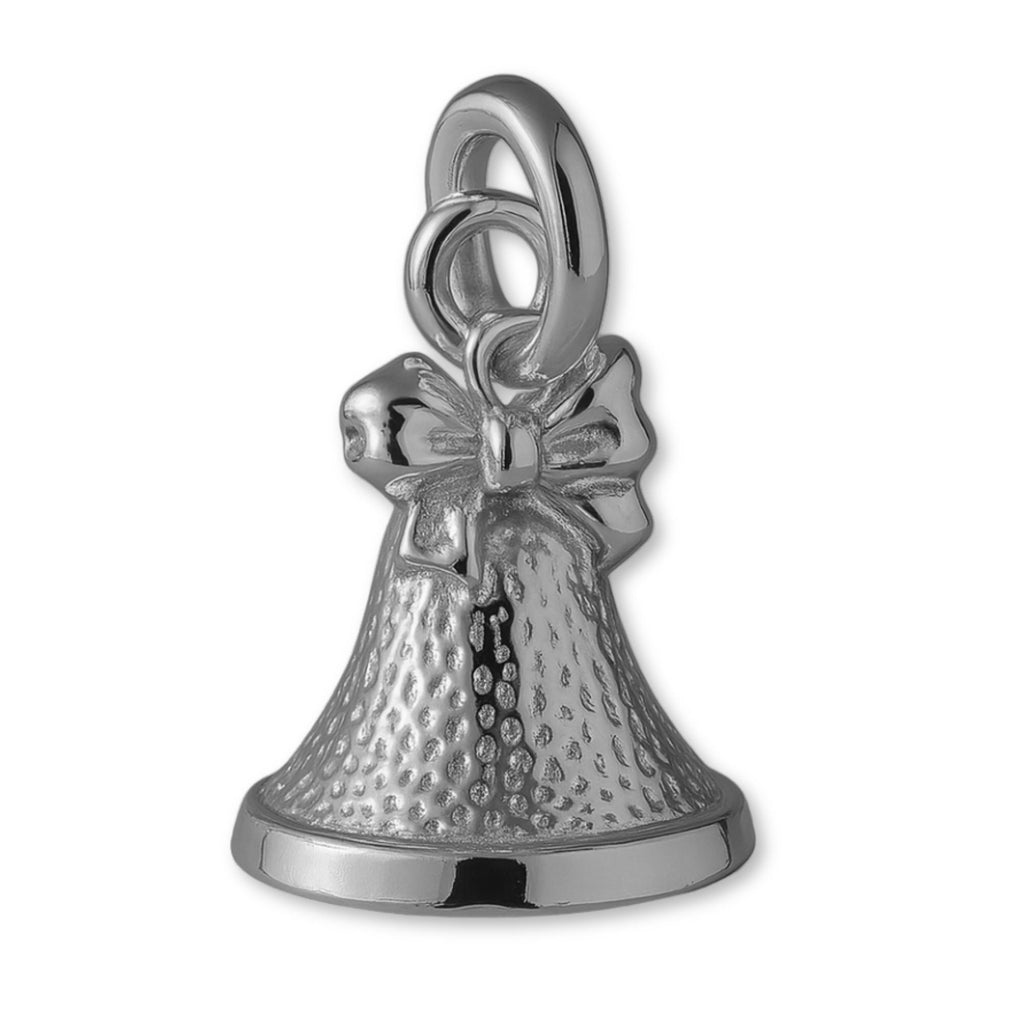 950 Platinum - Christmas Bow Bell Charm