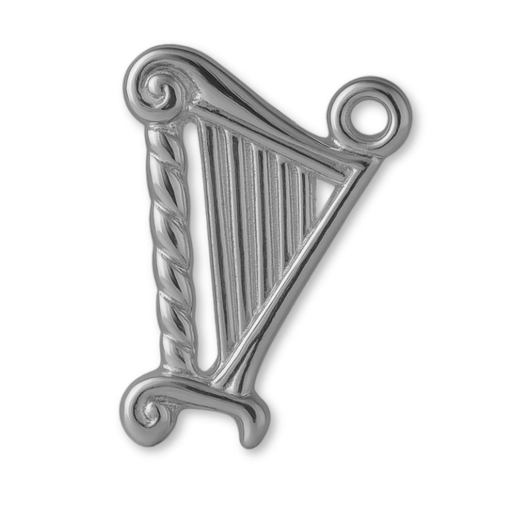 950 Platinum - Twisted Rope Harp Charm