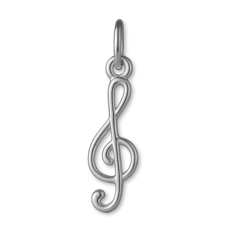 950 Platinum - Openwork Treble Clef Charm