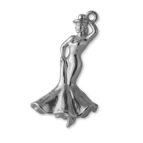 950 Platinum - Flamenco Dancer Charm