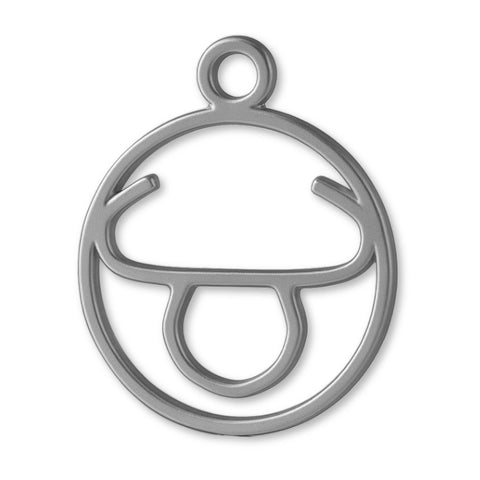 950 Platinum - Taurus Zodiac Round Charm