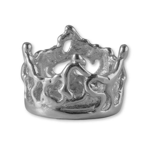 950 Platinum - Organic Crown Charm