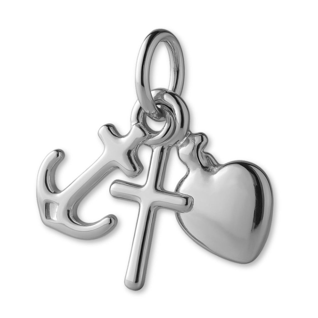950 Platinum - Classic Faith, Hope & Love Charm