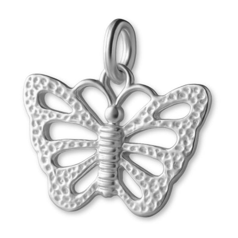 950 Platinum - Speckled Monarch Butterfly Charm