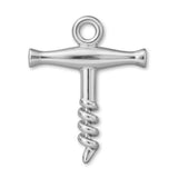 950 Platinum - Traditional Corkscrew Charm