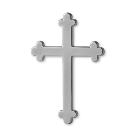 950 Platinum - Trefoil Crucifix Charm