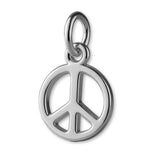 950 Platinum - Mini Peace Symbol Charm