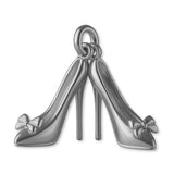 950 Platinum - Bow Toe Stiletto Pair Charm