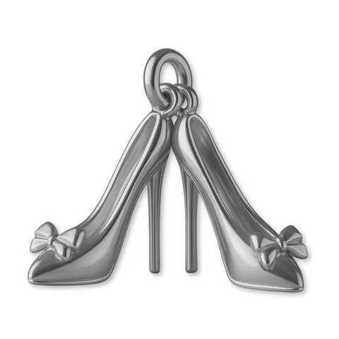 950 Platinum - Bow Toe Stiletto Pair Charm