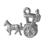 950 Platinum - Horse Drawn Carriage Charm