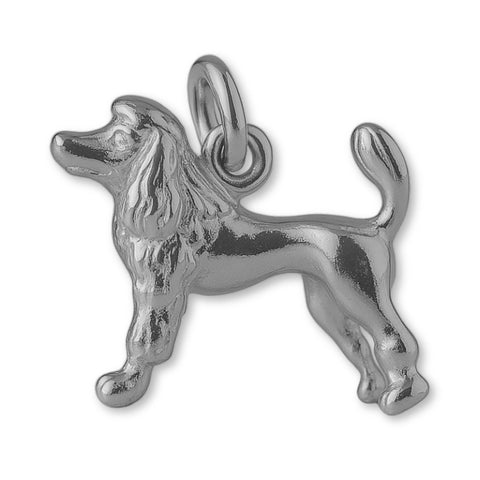 950 Platinum - Groomed Poodle Dog Charm