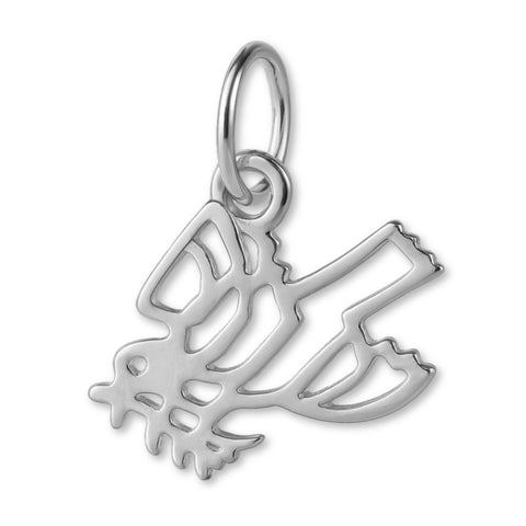950 Platinum - Filigree Dove Charm