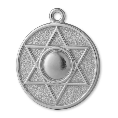 950 Platinum - Star of David Amulet Charm