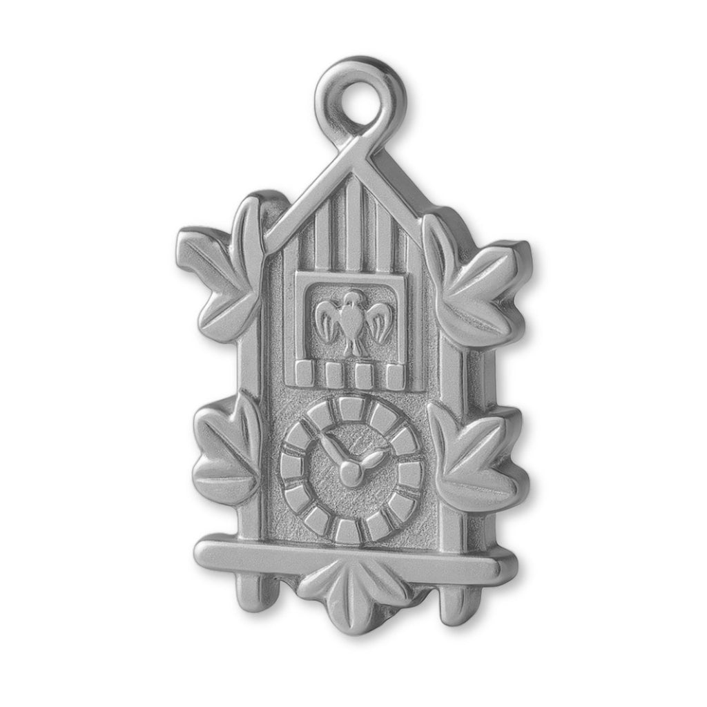 950 Platinum - Ornate Cuckoo Clock Charm