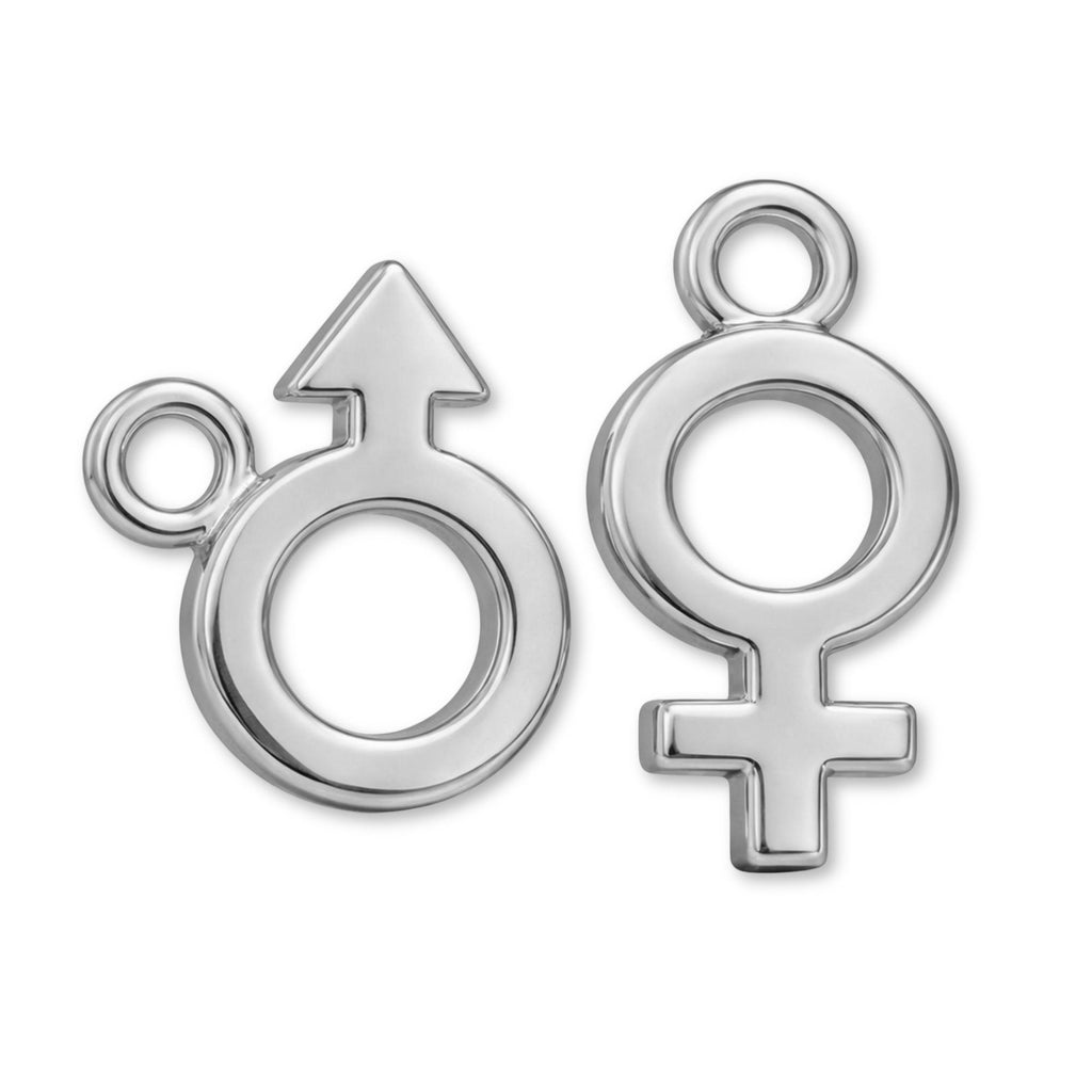 950 Platinum - Gender Symbols Charm