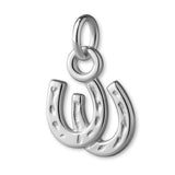 950 Platinum - Double Horseshoe Charm