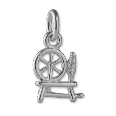 950 Platinum - Mini Spinning Wheel Charm