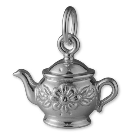 950 Platinum - Ornate Teapot Charm