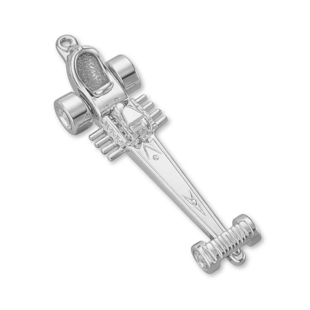 950 Platinum - Dragster Racer Charm