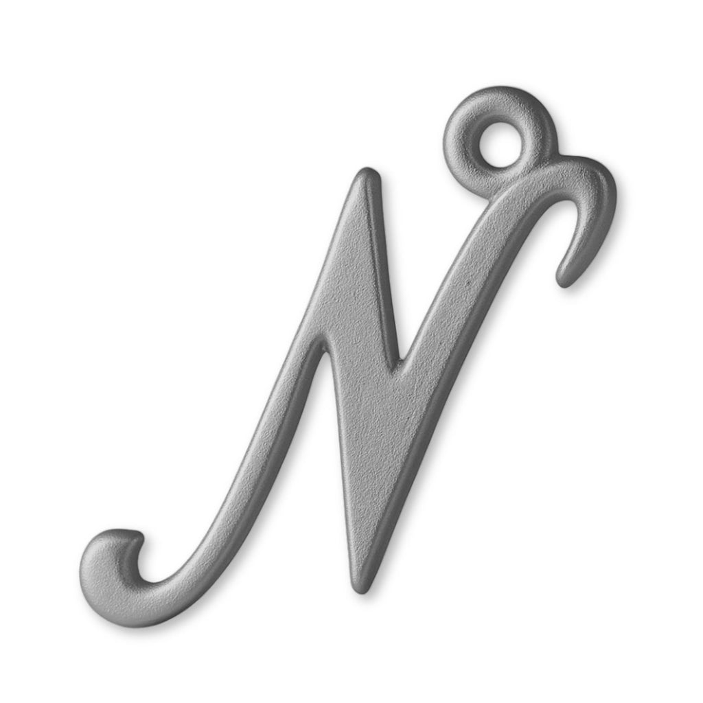 950 Platinum - Cursive Letter Charm