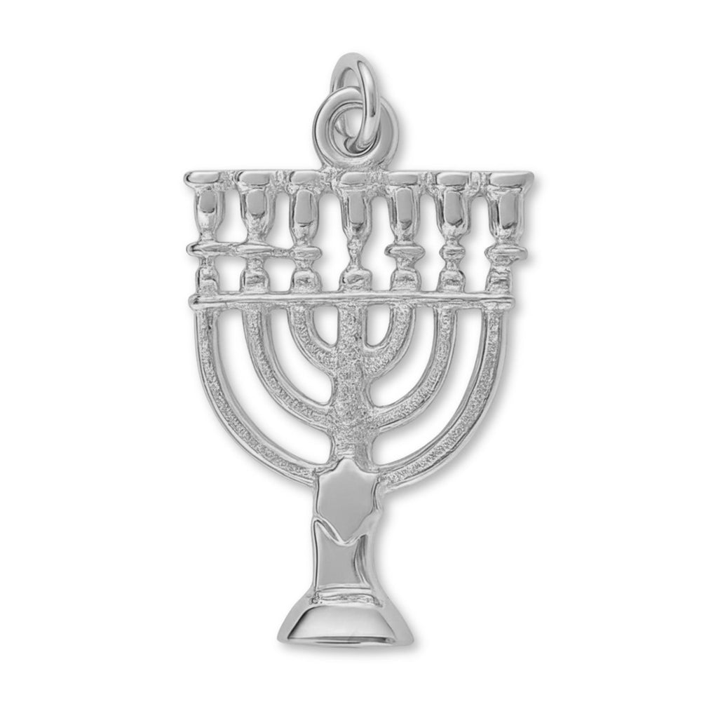 950 Platinum - Temple Menorah Charm
