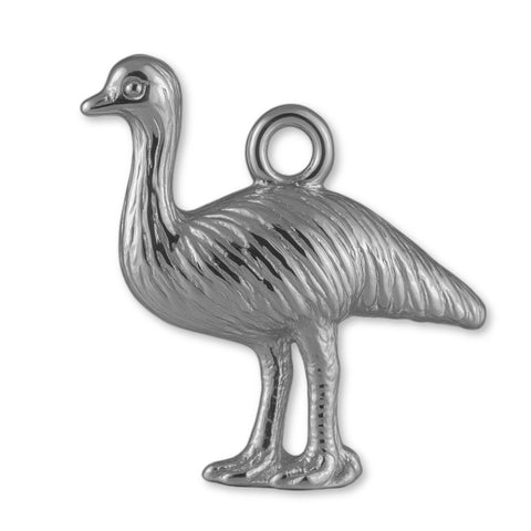 950 Platinum - Australian Emu Charm