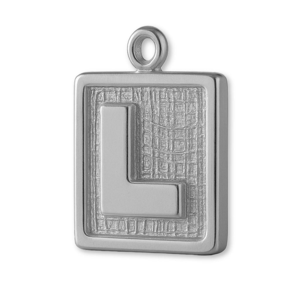 950 Platinum - L Plate Charm