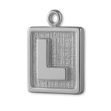 950 Platinum - L Plate Charm