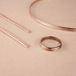 14ct Rose Gold - Double Half Round Wire