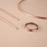 9ct Rose Gold - Double Half Round Wire