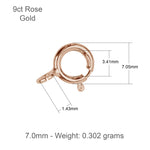 9ct Rose Gold - Small Spring Ring
