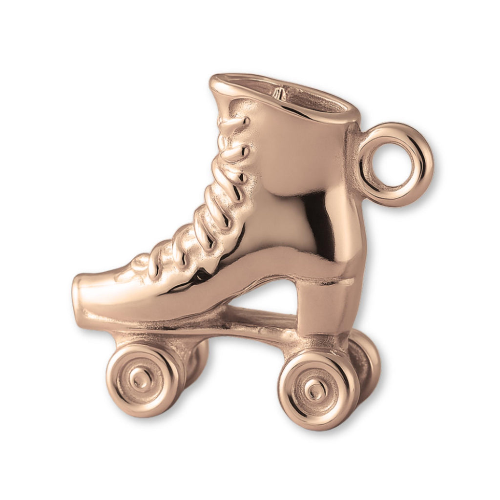9ct Rose Gold - High-Top Roller Skate Charm