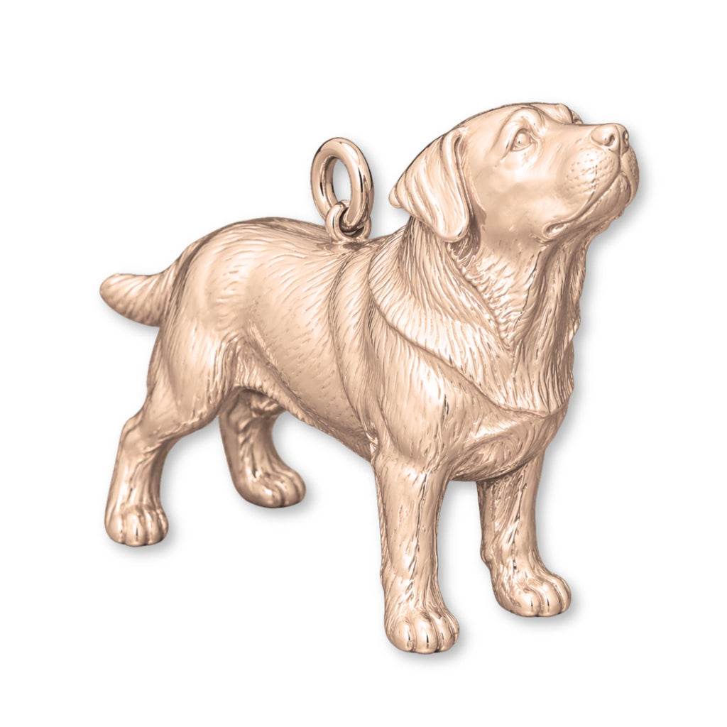 9ct Rose Gold - Labrador Retriever Dog Charm