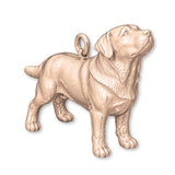 9ct Rose Gold - Labrador Retriever Dog Charm