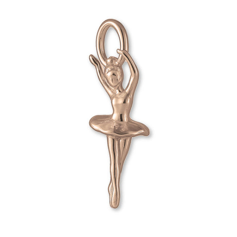 9ct Rose Gold - Arabesque Ballet Dancer Charm