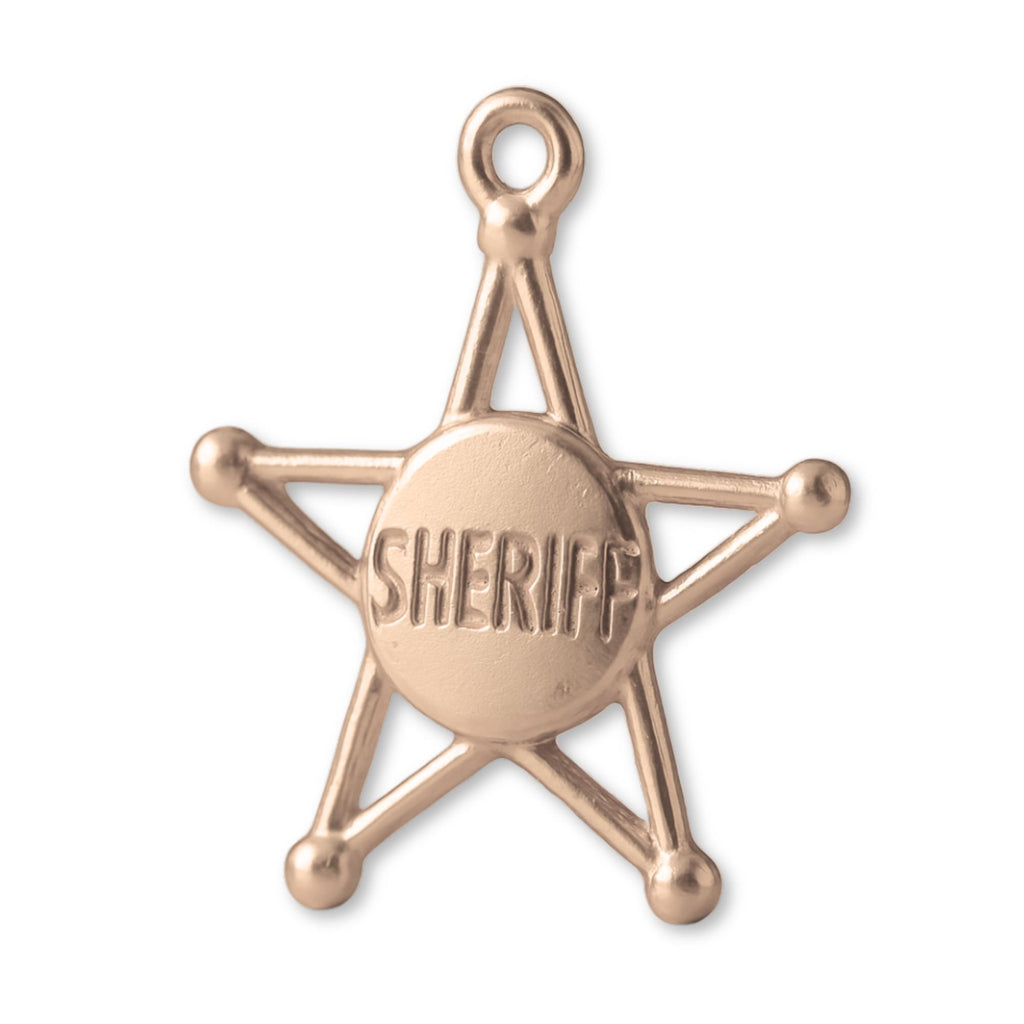 18ct Rose Gold - Sheriff Star Charm