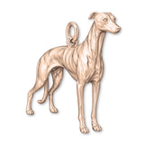 9ct Rose Gold - Whippet Dog Charm