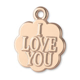 18ct Rose Gold - I Love You Clover Charm