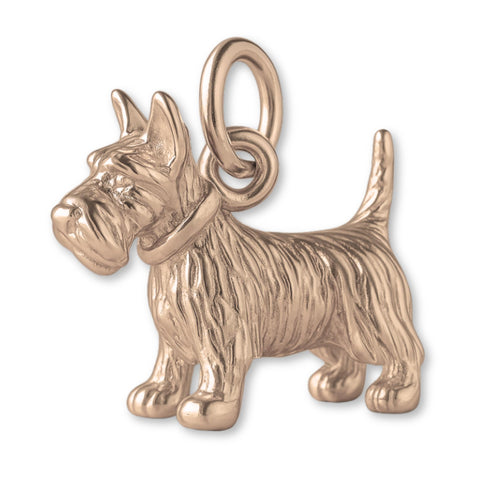 9ct Rose Gold - Scottish Terrier Dog Charm