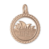 9ct Rose Gold - Round Sydney Opera House Charm