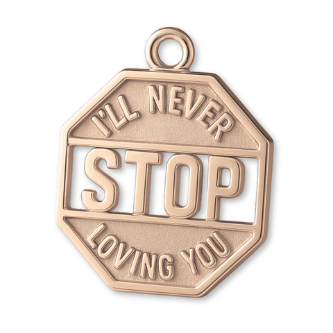 9ct Rose Gold - I'll Never Stop Loving You Amulet Charm